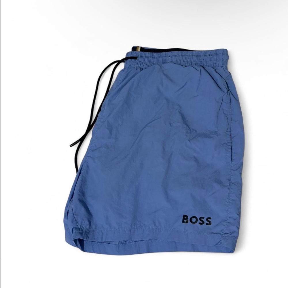 Boss Blue Athletic Shorts Quick-Dry Elastic Waist
